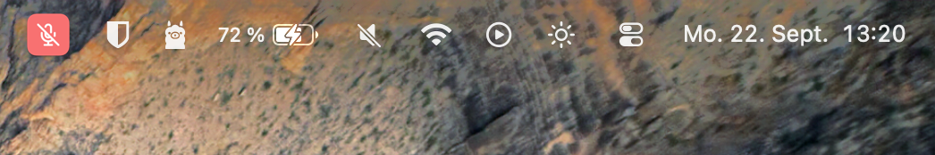 Final result showing mic toggle in menu bar